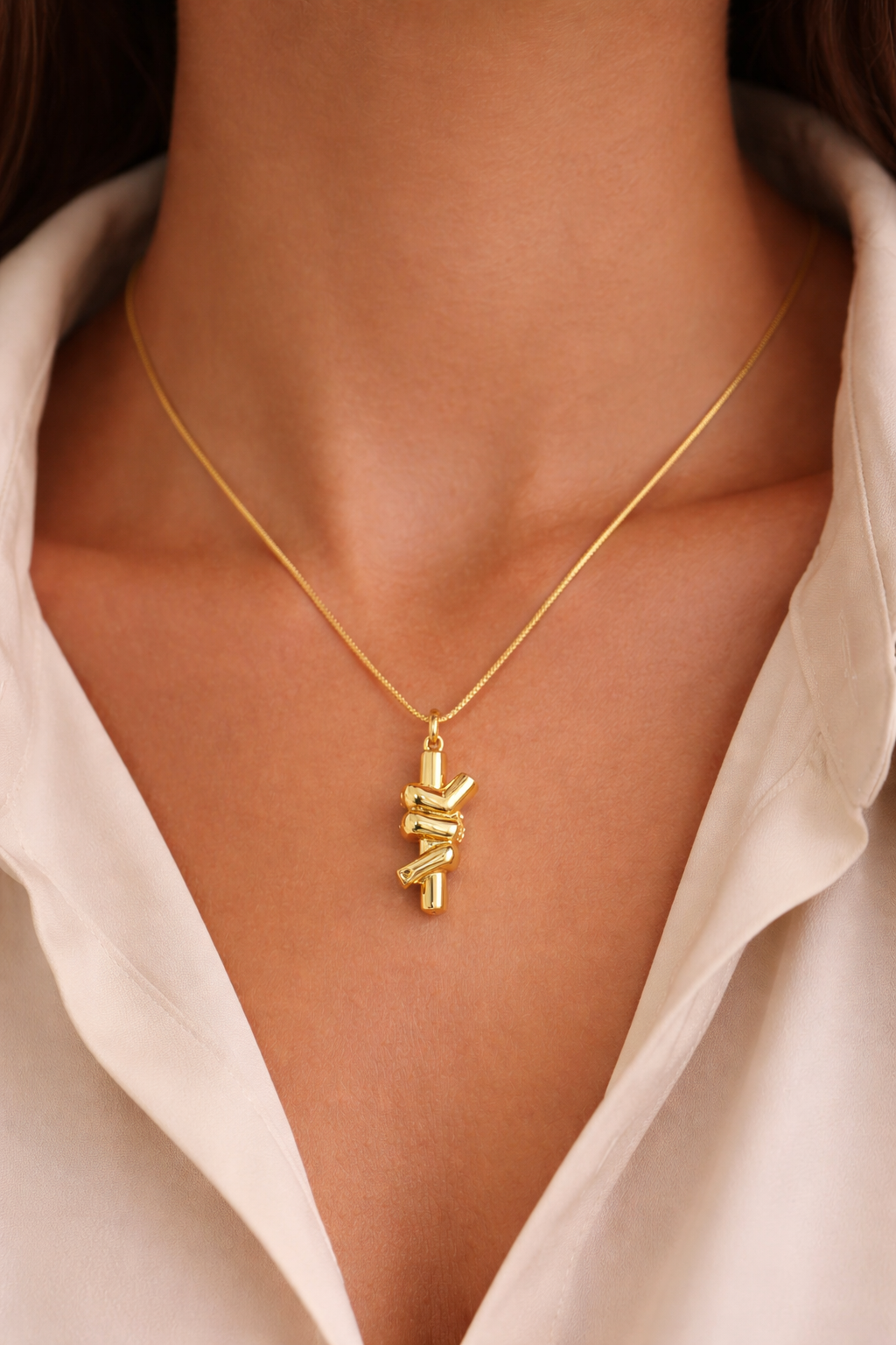 Collier Nœud Doré