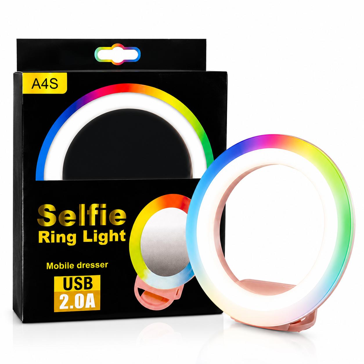 A4S Rechargeable Selfie Ring Light