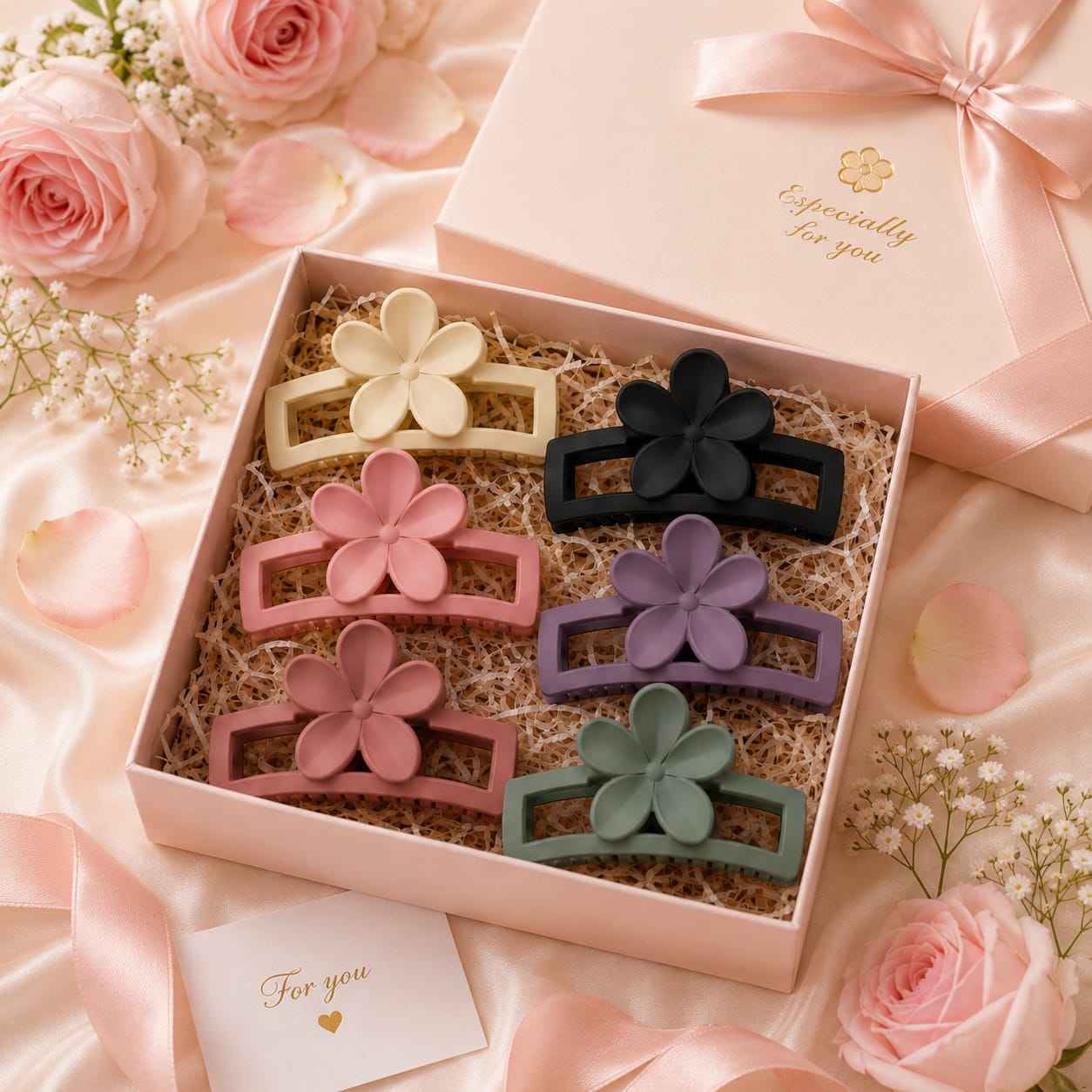 Elegant Flower Hair Claw Clip (1pc)