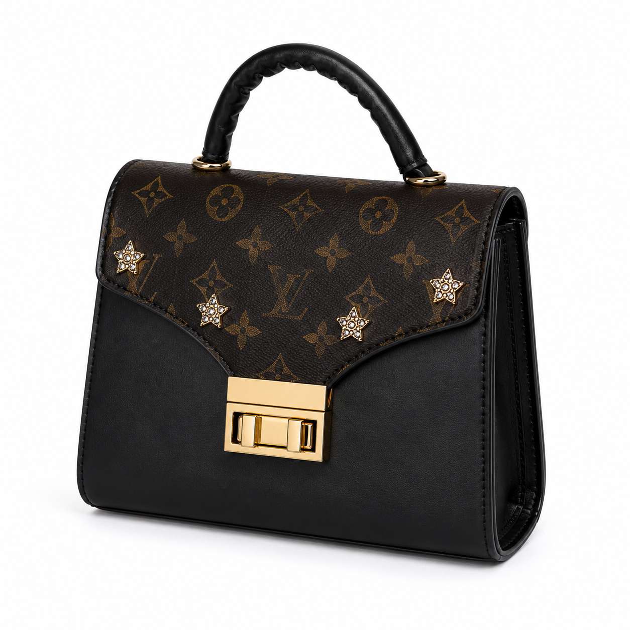 Sac à Main Blanc Élégant avec Étoiles Métalliques