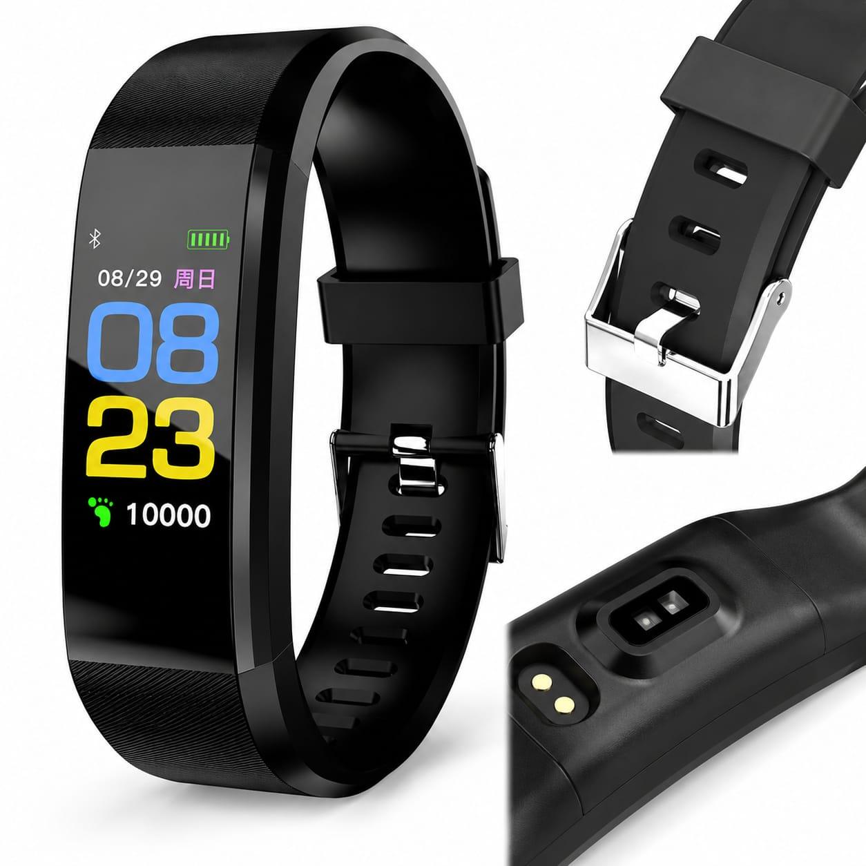 Bracelet Connecté Fitness avec Moniteur de Fréquence Cardiaque