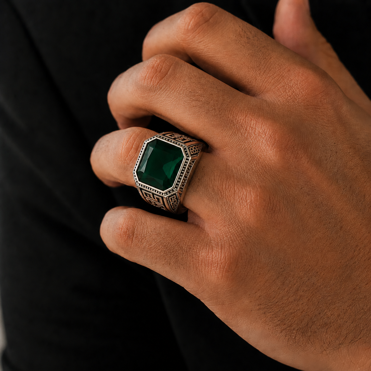 Bague Luxe Pierre Émeraude