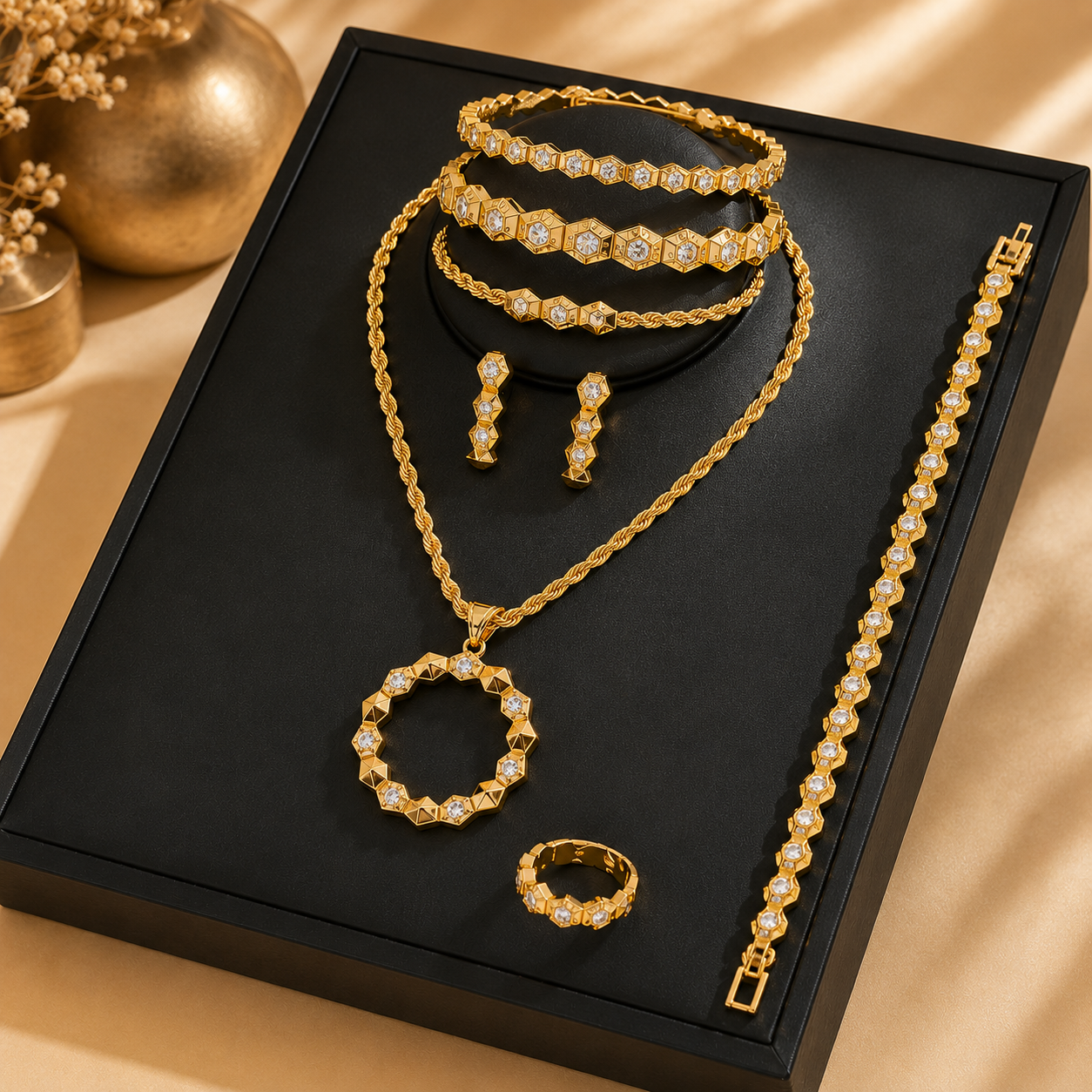 Luxury Gold Jewelry Set