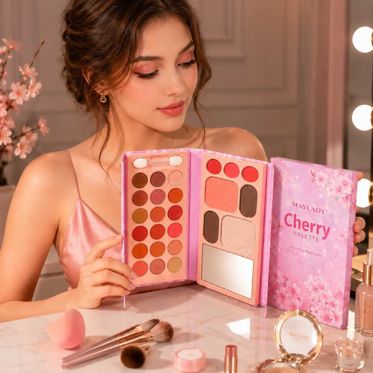 Palette de Maquillage Complète MAYLADY Cherry