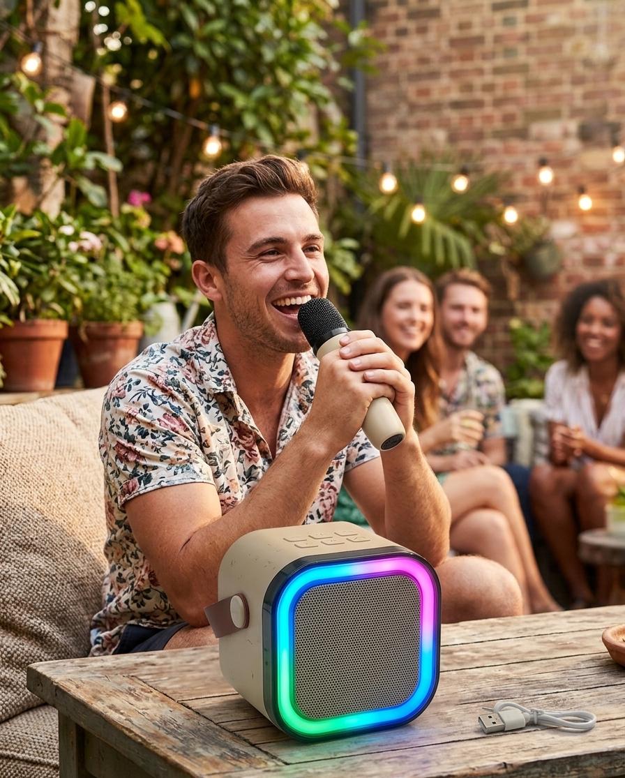 Karaoke Mini Pro – Haut-parleur Bluetooth avec Micro Sans Fil