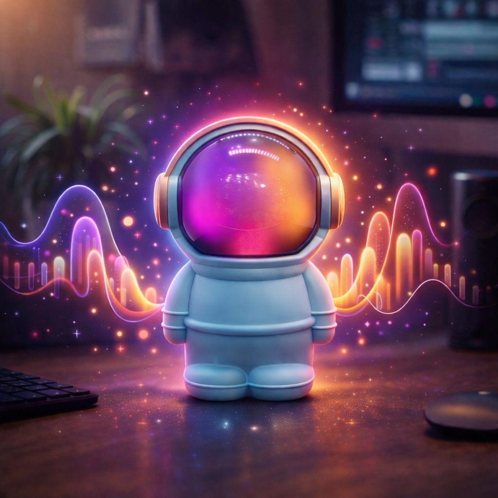 Astro Sound – Mini Haut-Parleur Bluetooth LED Design Astronaute