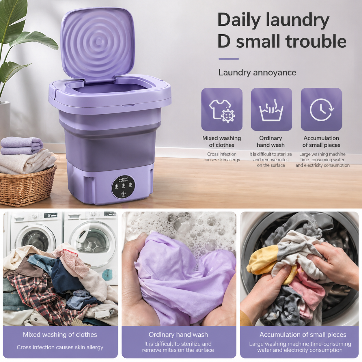 WashMini Pro™ Foldable Portable Washing Machine