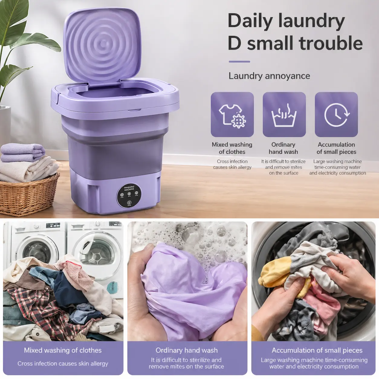 WashMini Pro™ Foldable Portable Washing Machine