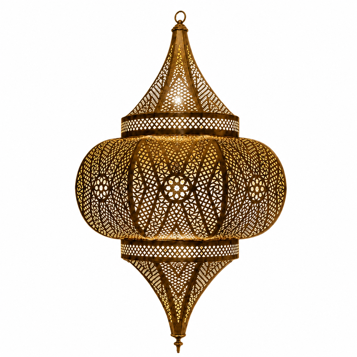 Moroccan Brass Hanging Lantern