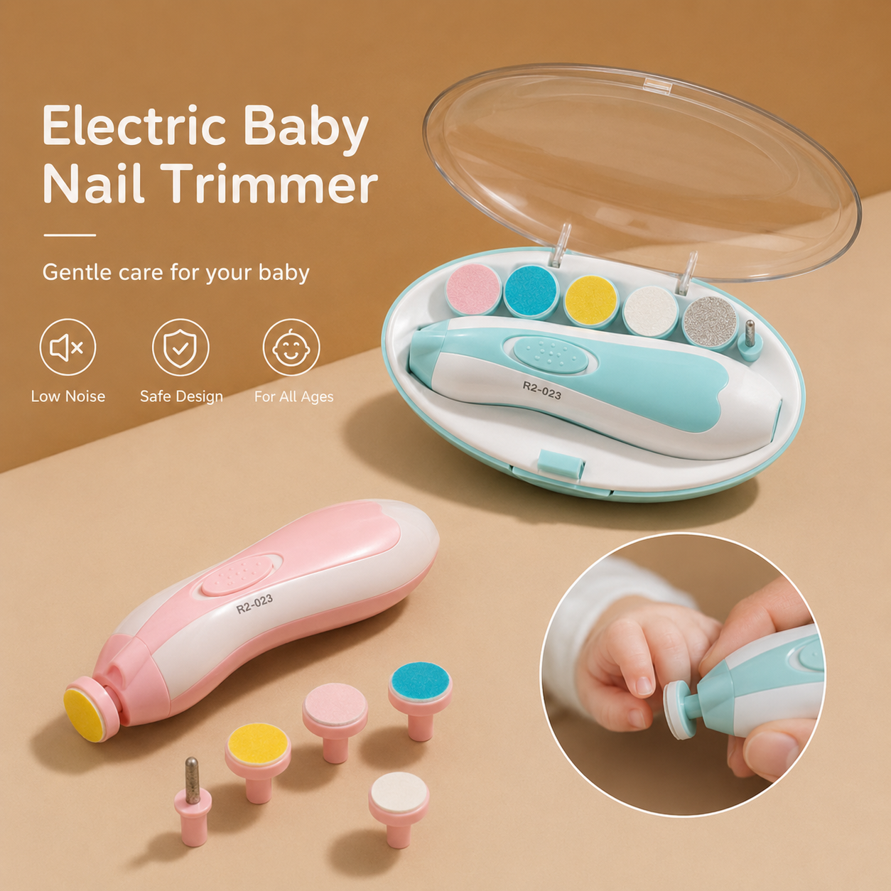 Kit Coupe-Ongles Bébé Électrique