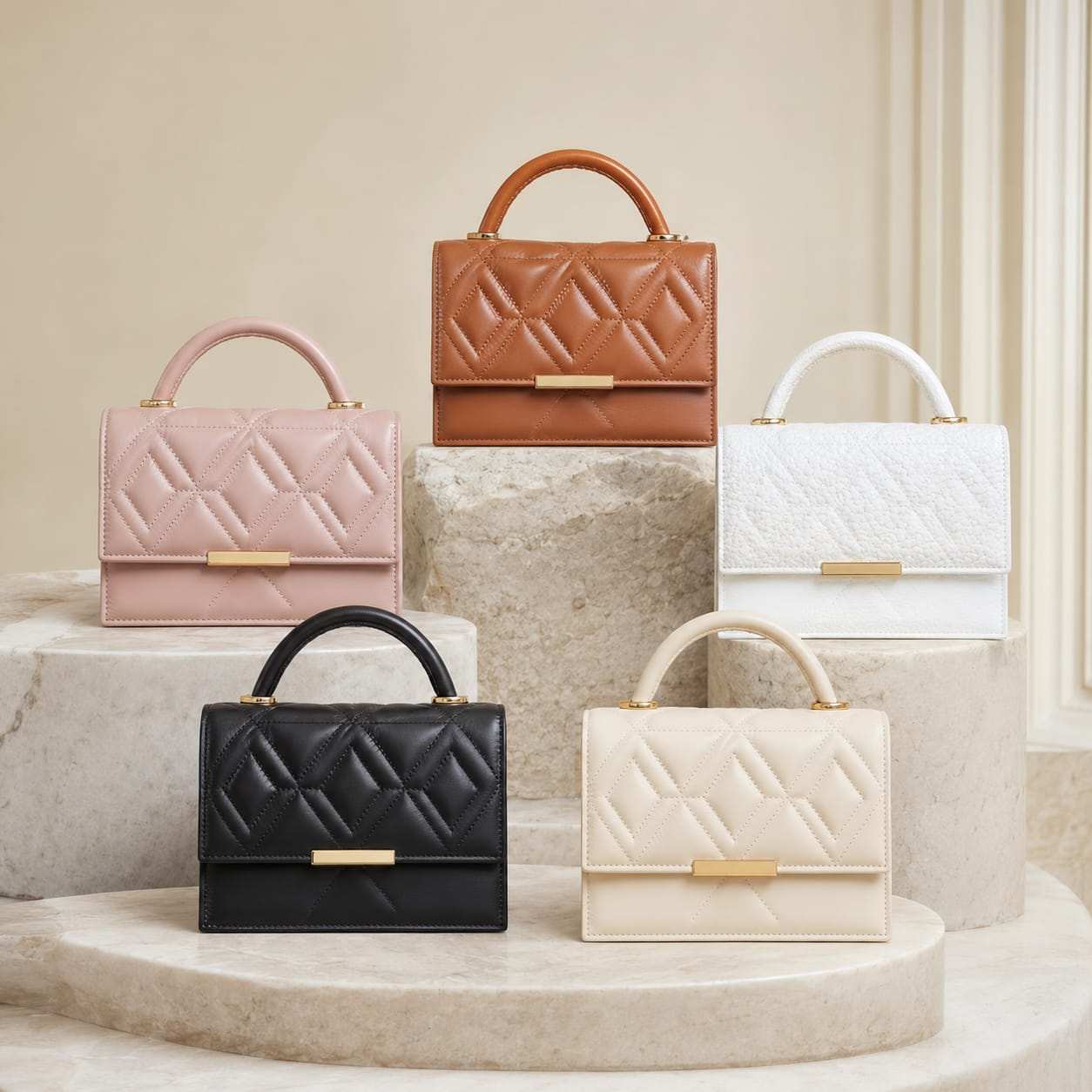Mini Sac à Main Matelassé de Luxe