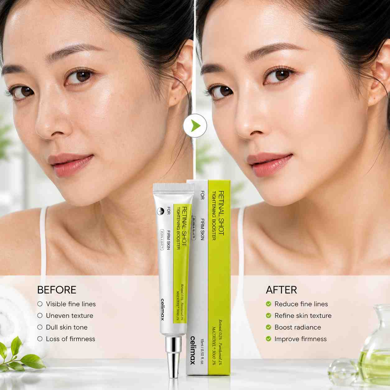 Crème Booster Raffermissante au Rétinal – Soin Anti-Âge Avancé (1 pc)