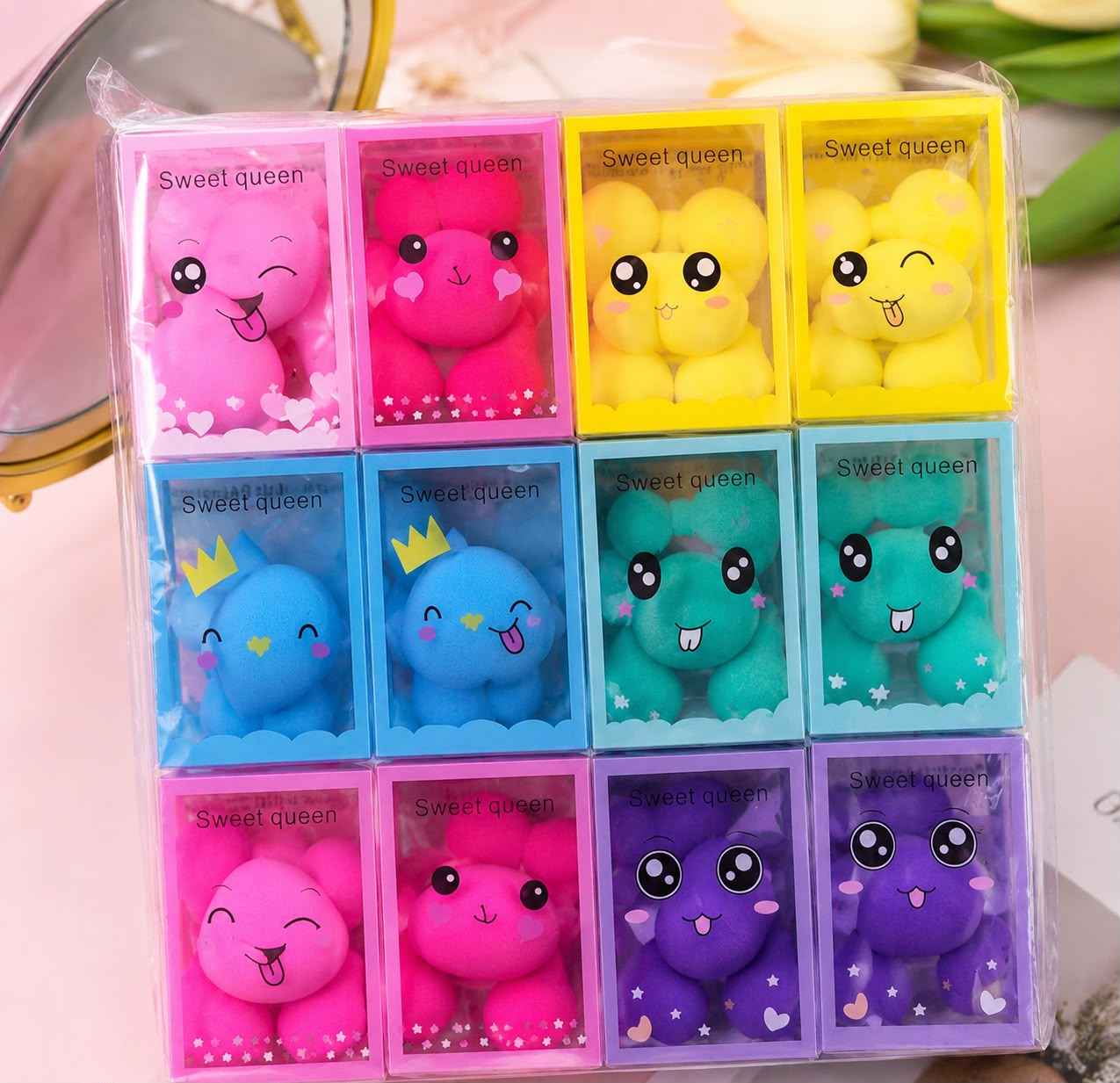 Boîte de 12 Éponges de Maquillage Professionnelles