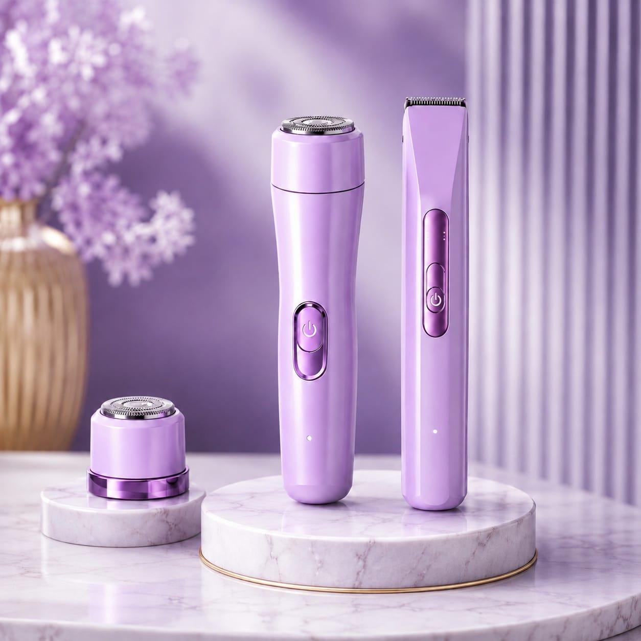 2-in-1 Rechargeable Women's Facial Hair Remover & Eyebrow Trimmer