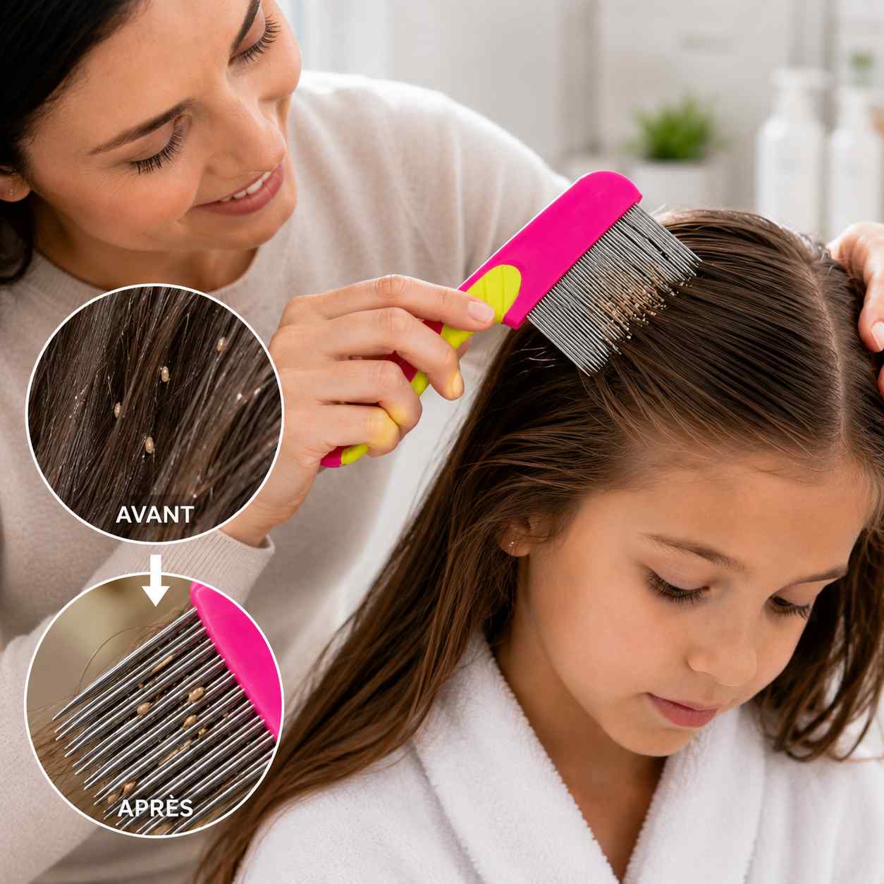 Peigne Anti-Poux en Acier Inoxydable
