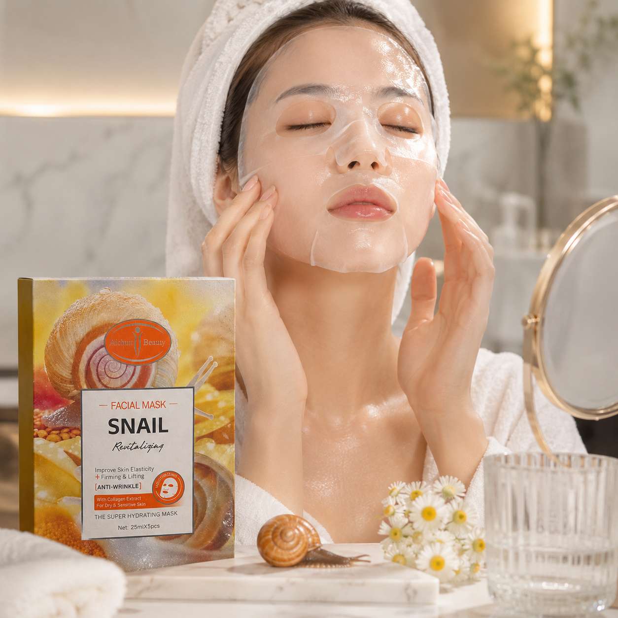 Masque Tissu Revitalisant à l’Escargot