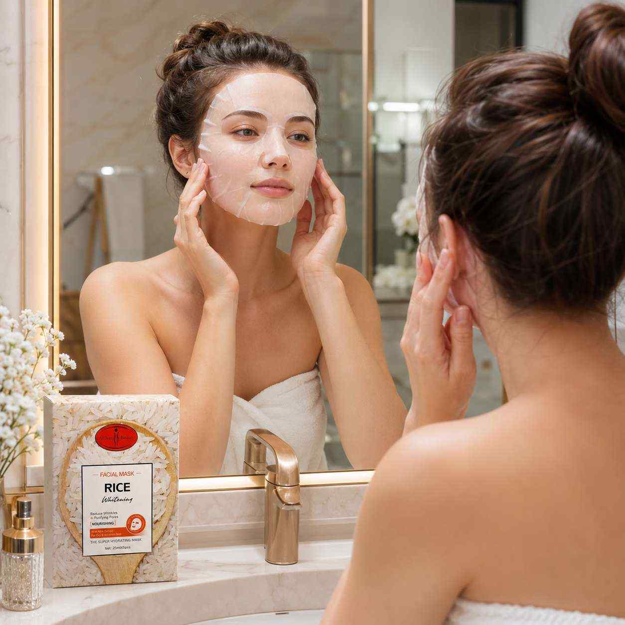 Masque Tissu Éclat au Riz