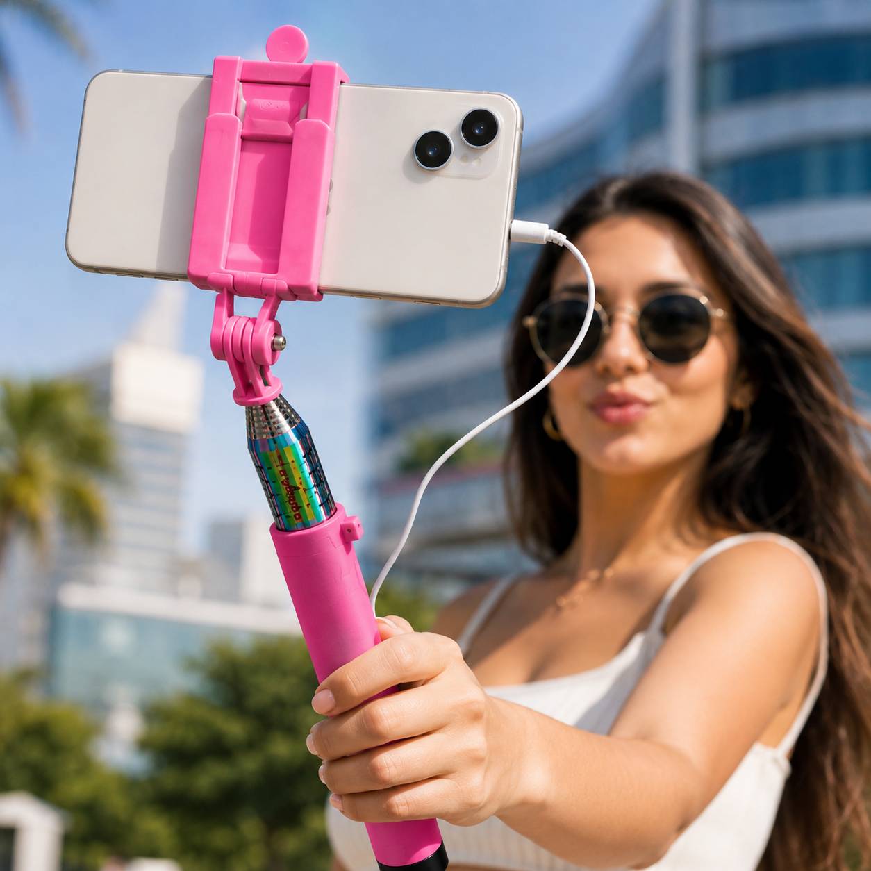 Wired Extendable Selfie Stick 110 cm