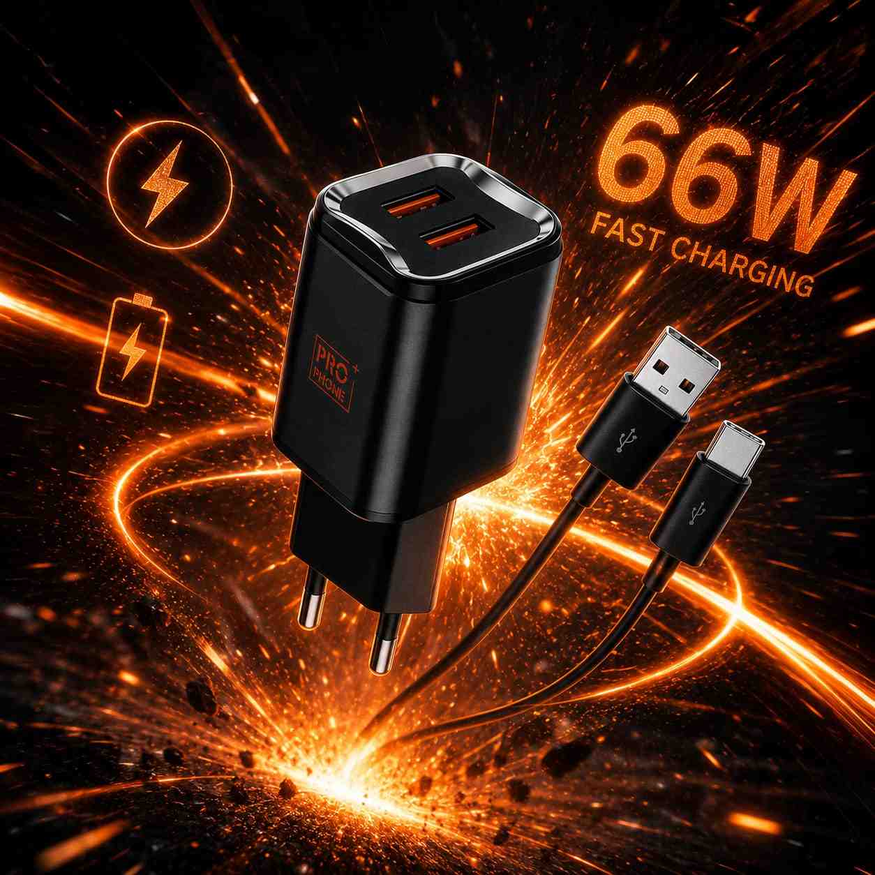 PRO PHONE 66W Fast Charging Wall Adapter Kit