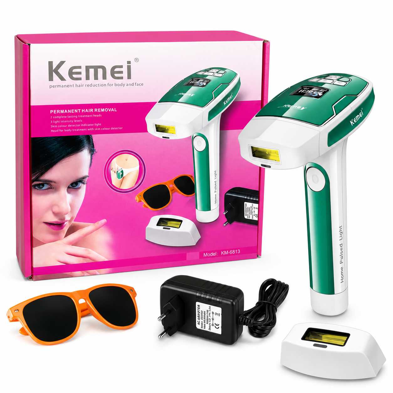 Kemei KM-6813 IPL Permanent Hair Removal Device