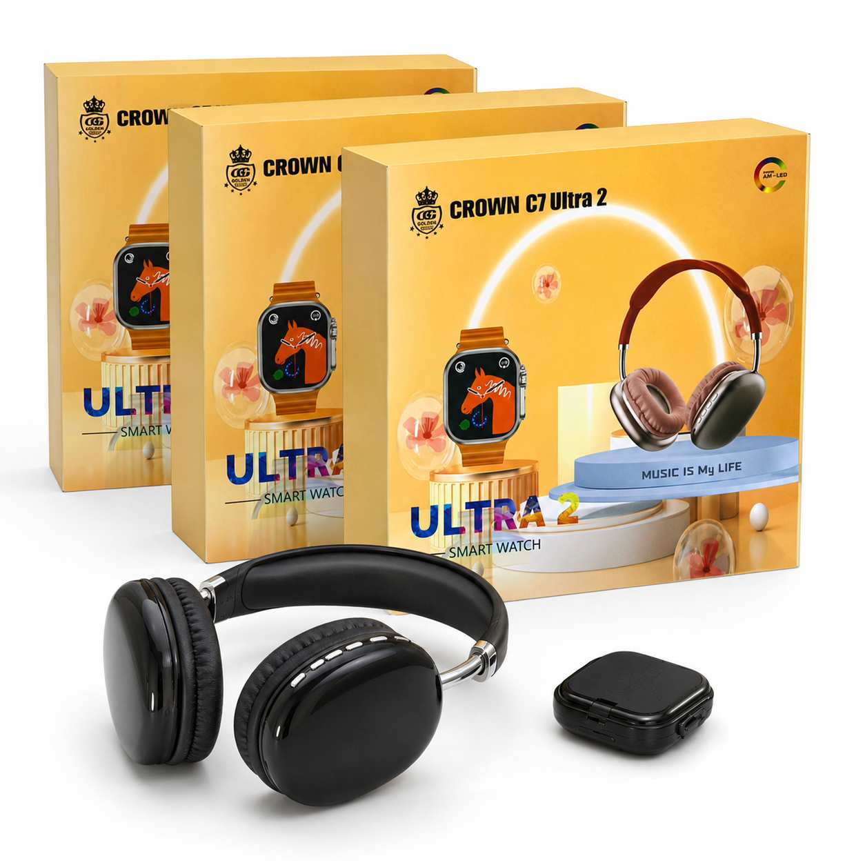 Pack Smartwatch CROWN C7 Ultra 2 et Casque Sans Fil
