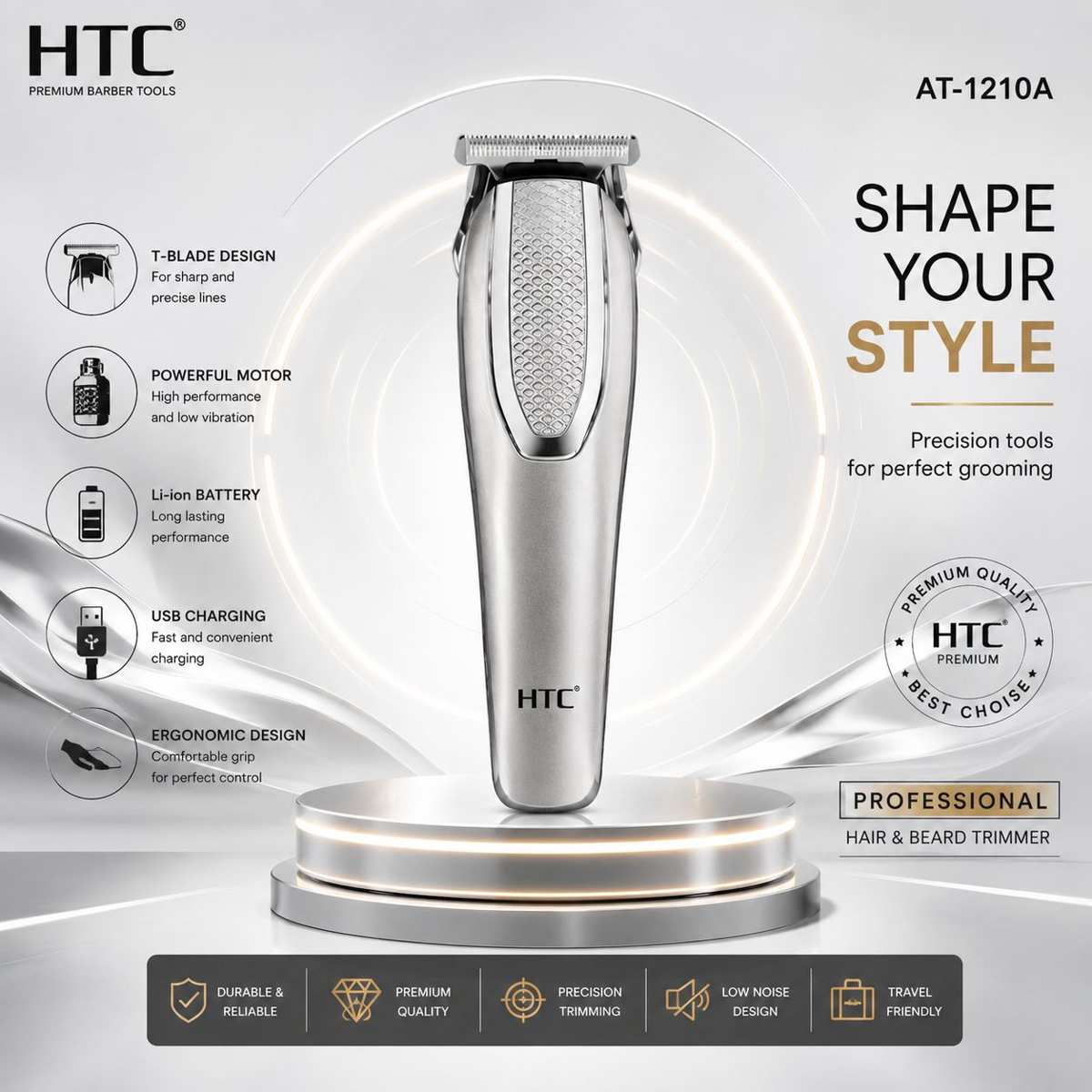 Tondeuse Professionnelle HTC AT-1210A