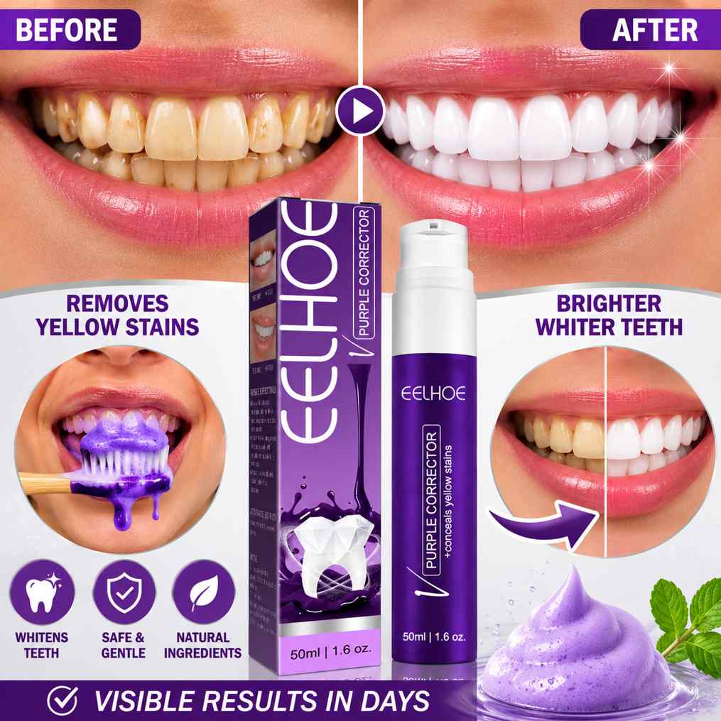 EELHOE Mousse Blanchissante Violette pour Dents