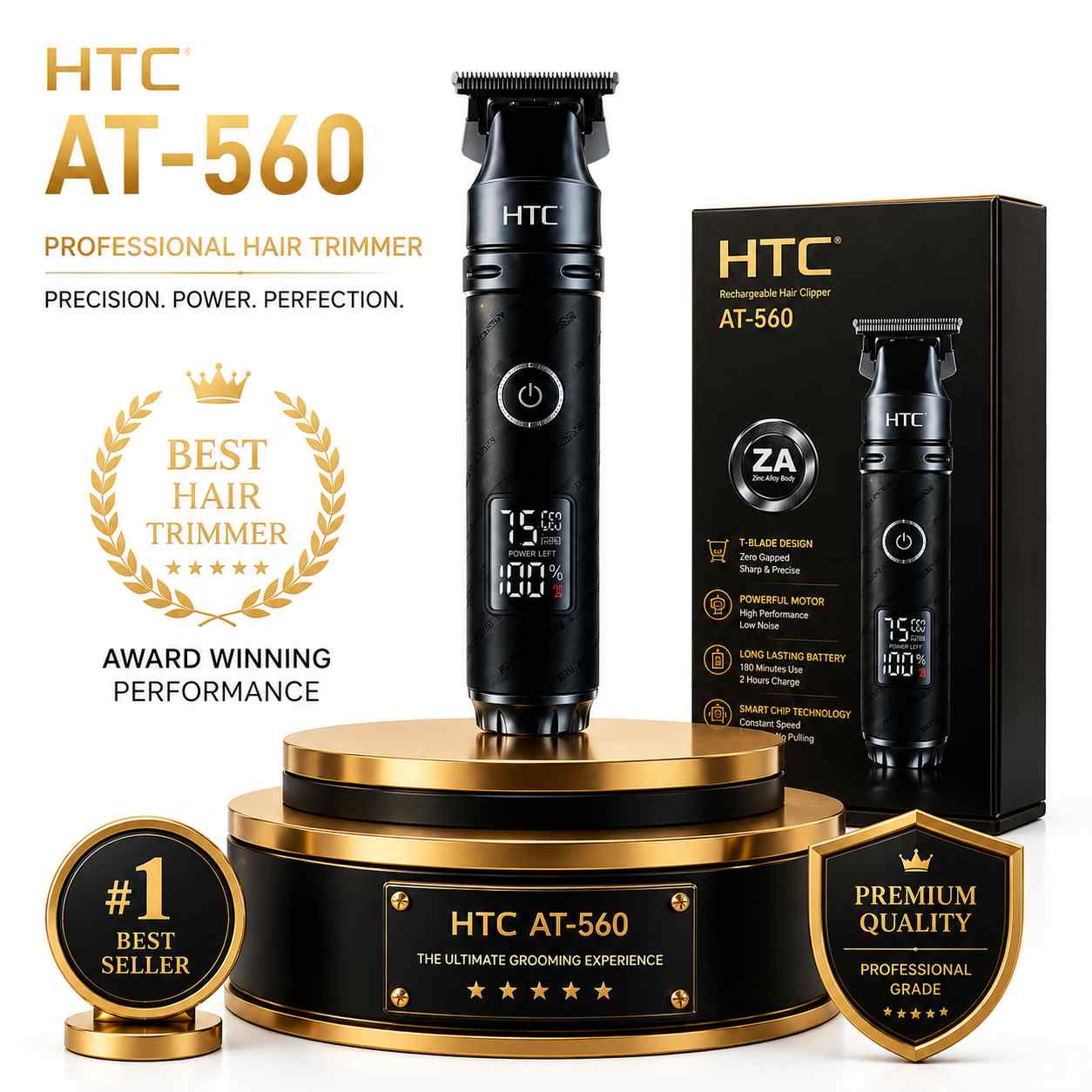 HTC AT-560 Tondeuse Professionnelle