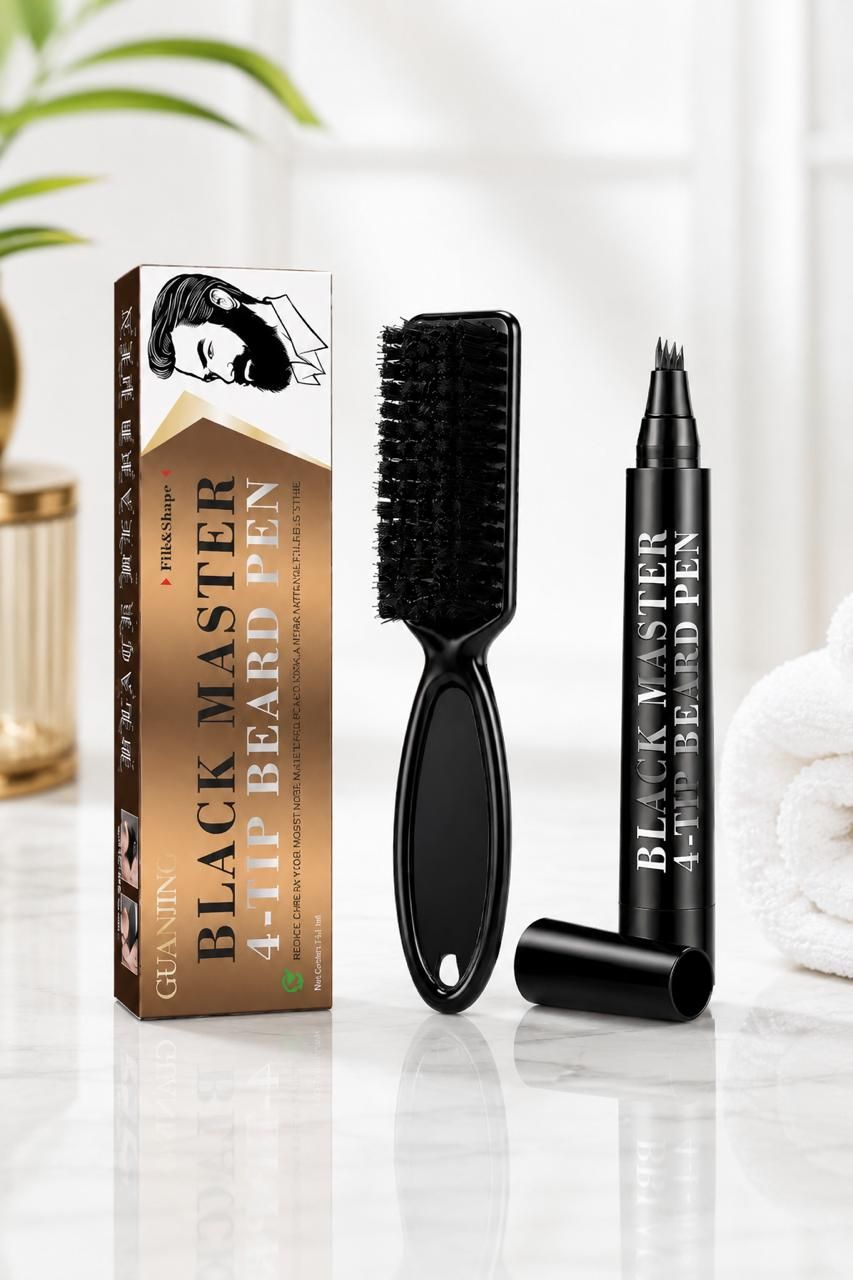 Kit Stylo Barbe Black Master 4 Pointes