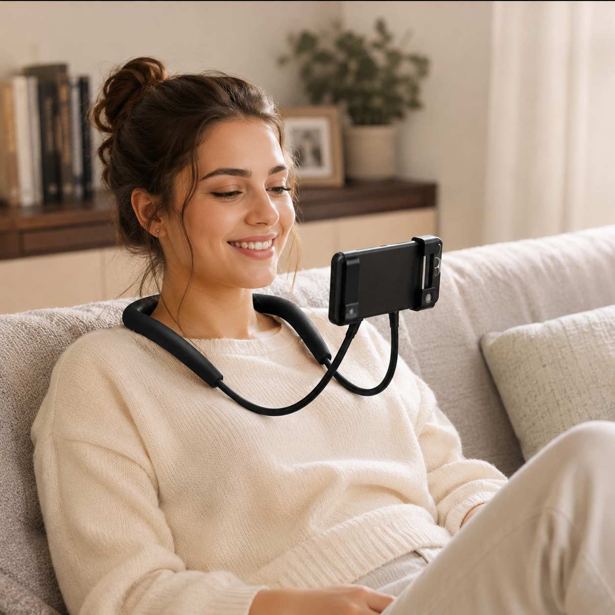 Support Téléphone Tour de Cou Flexible