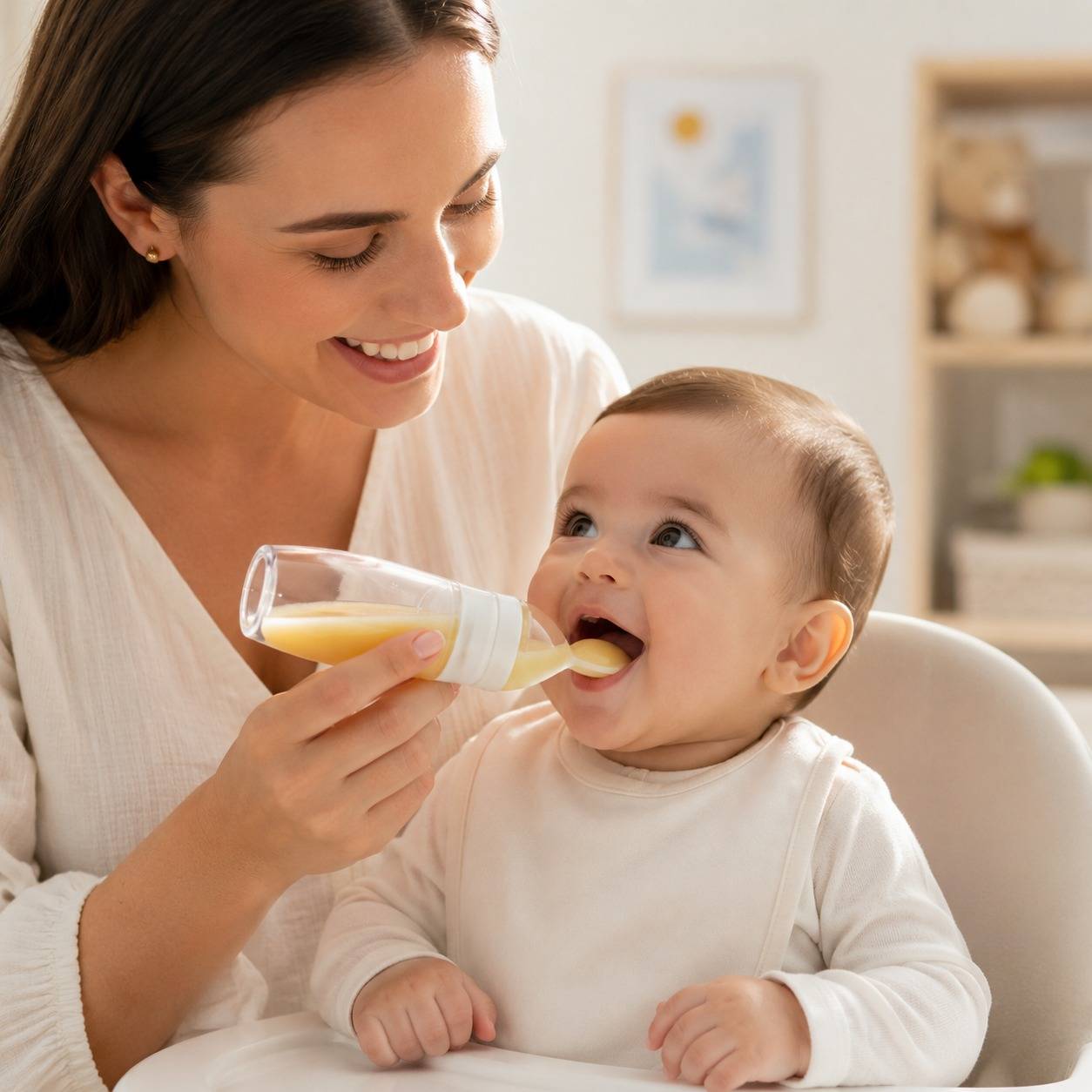 Biberon Cuillère en Silicone pour Bébé