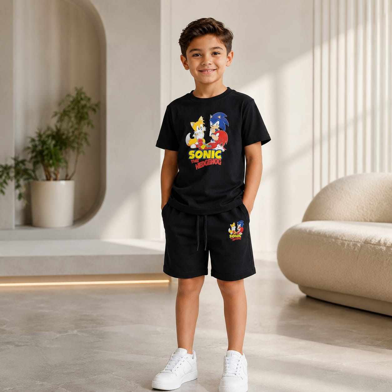 Kids Sonic T-Shirt & Shorts Set