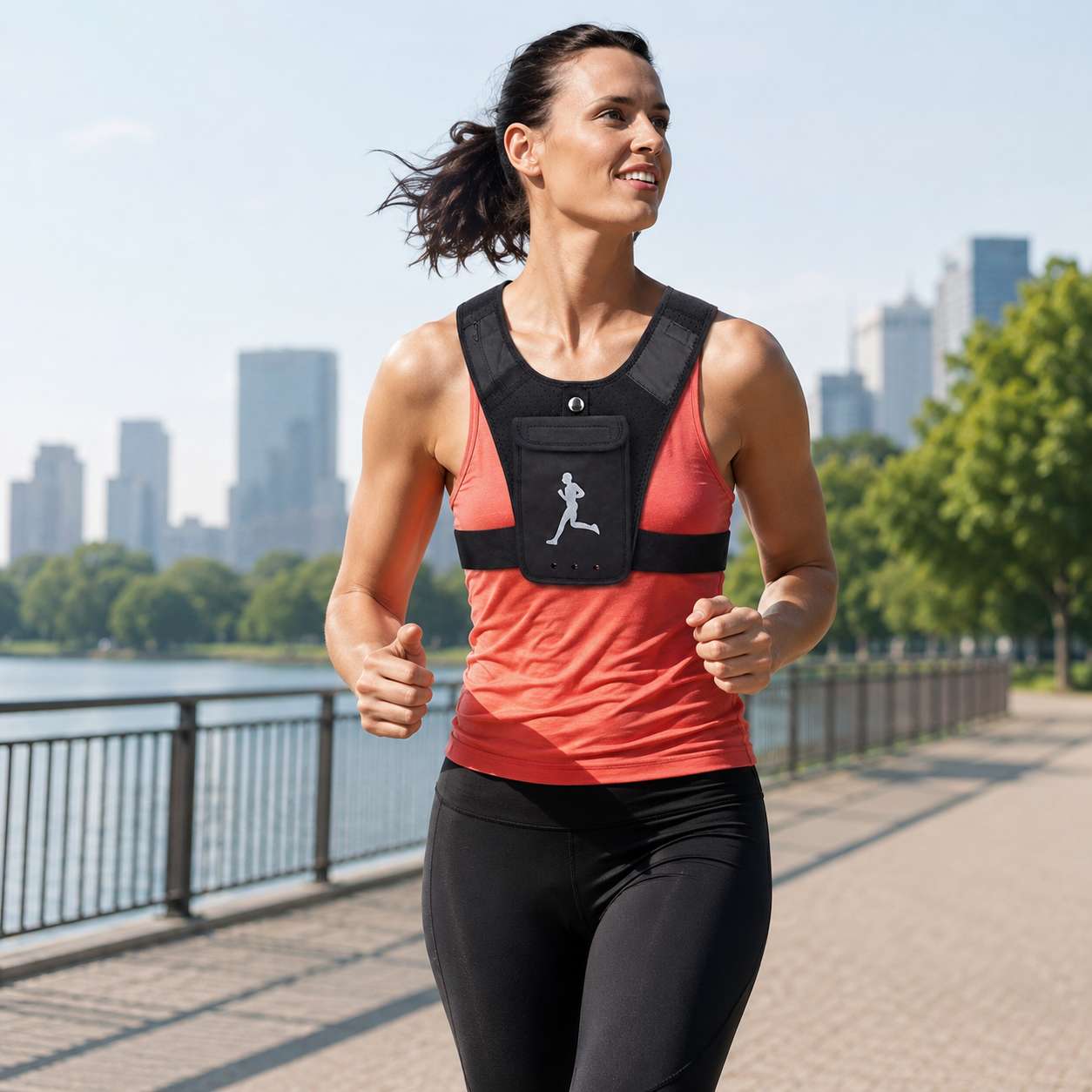 Gilet de Running avec Support Téléphone