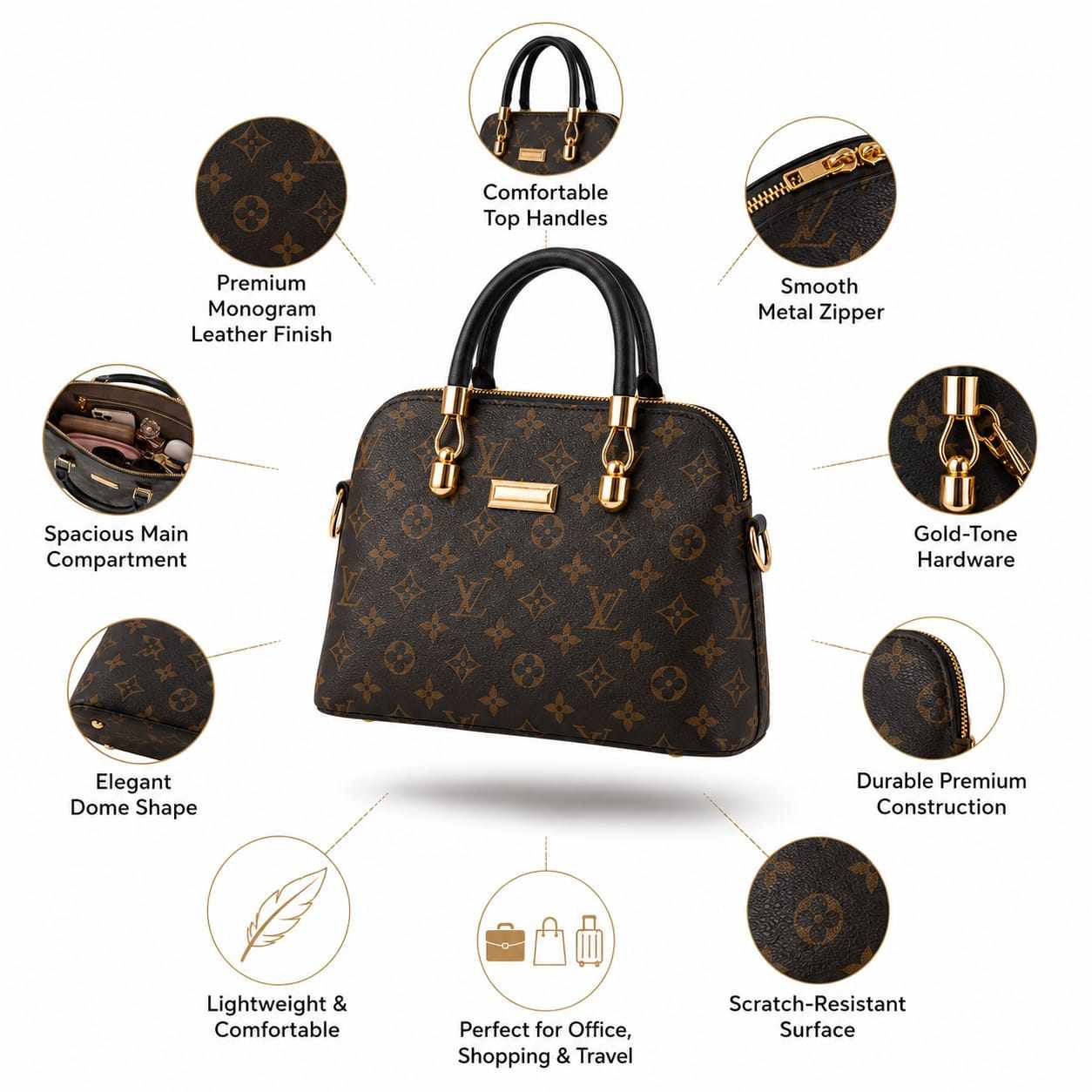 Sac à Main Femme Monogrammé