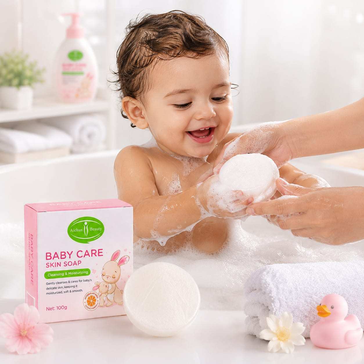 صابون العناية ببشرة الأطفال من Aichun Beauty