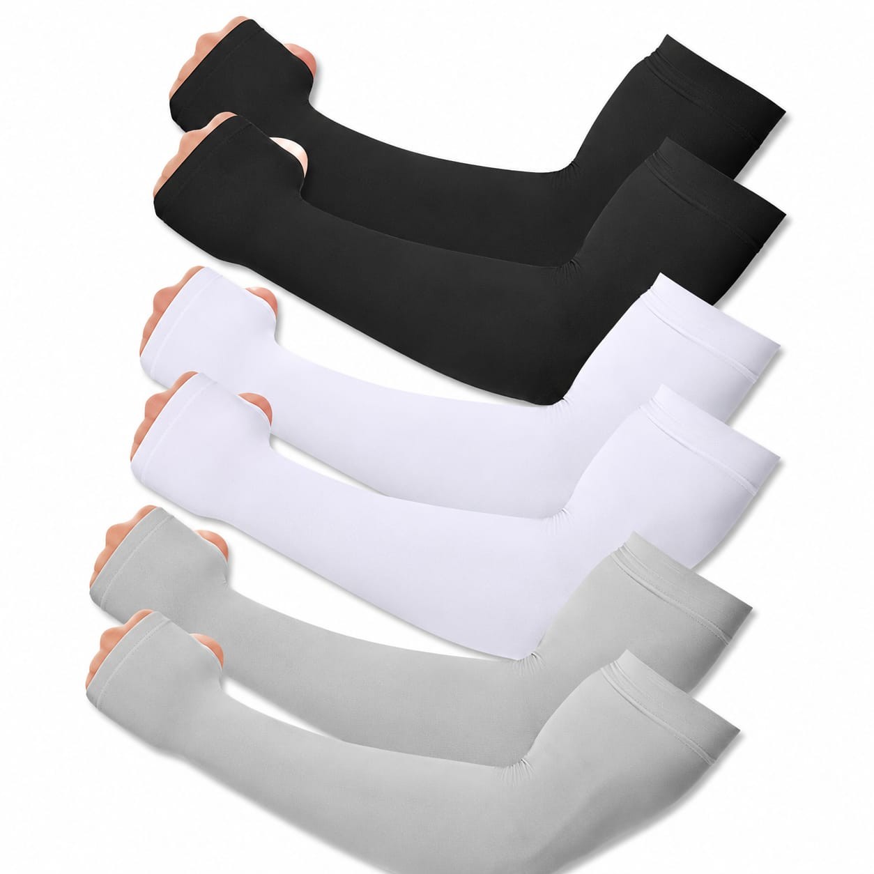 Manchons de Protection UV Rafraîchissants avec Passe-Pouce
