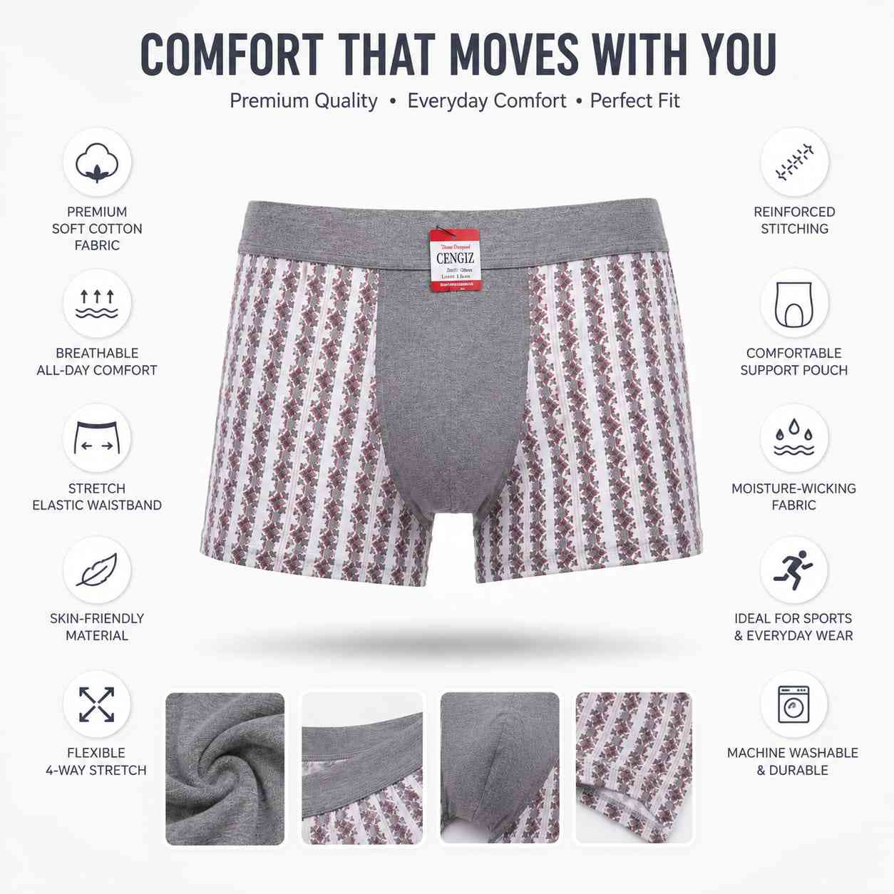 Boxer Homme en Coton