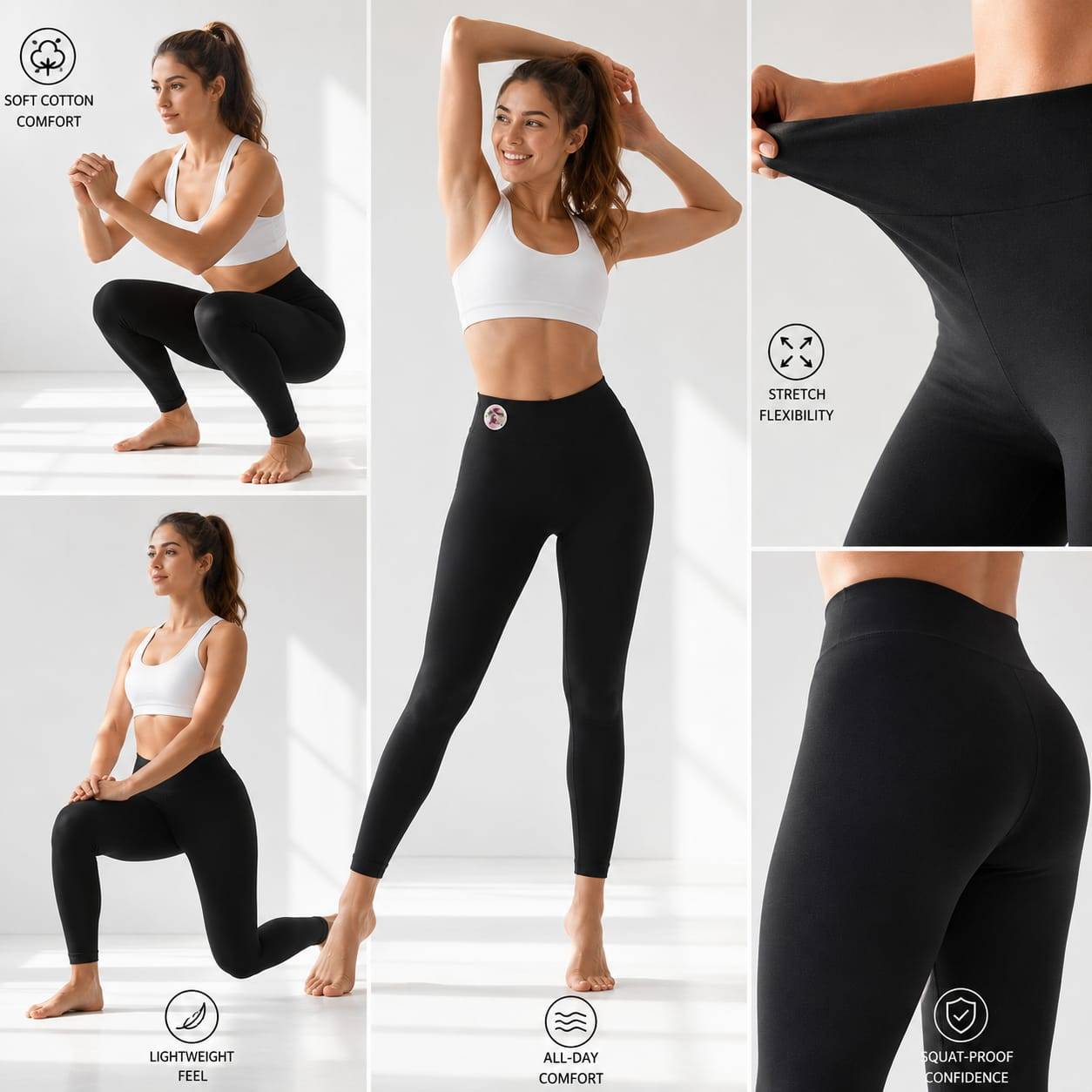 Legging Femme Taille Haute de Yoga