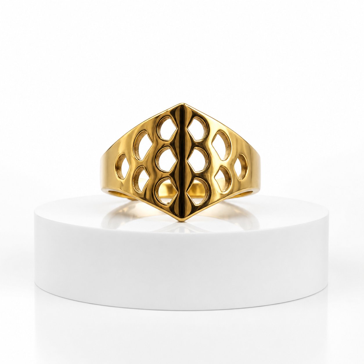 Bague Géométrique Ajourée