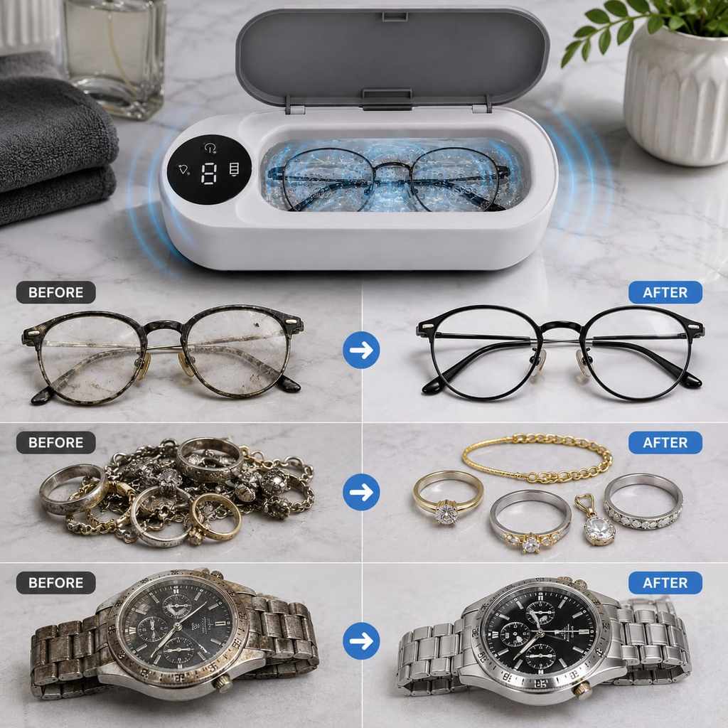 Nettoyeur Ultrason pour Lunettes et Bijoux