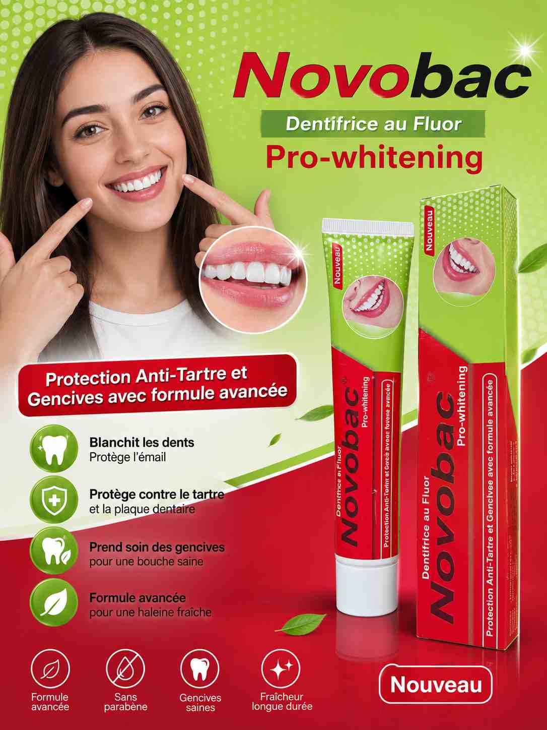 Novobac Pro Whitening Toothpaste