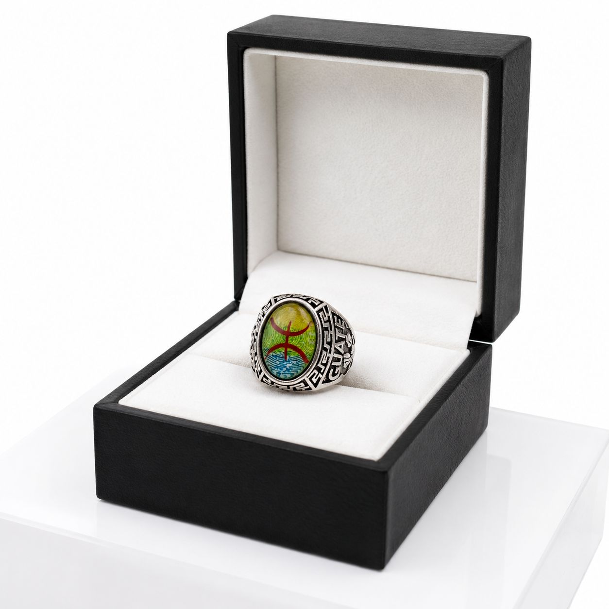 Bague Amazighe Vintage en Acier Inoxydable