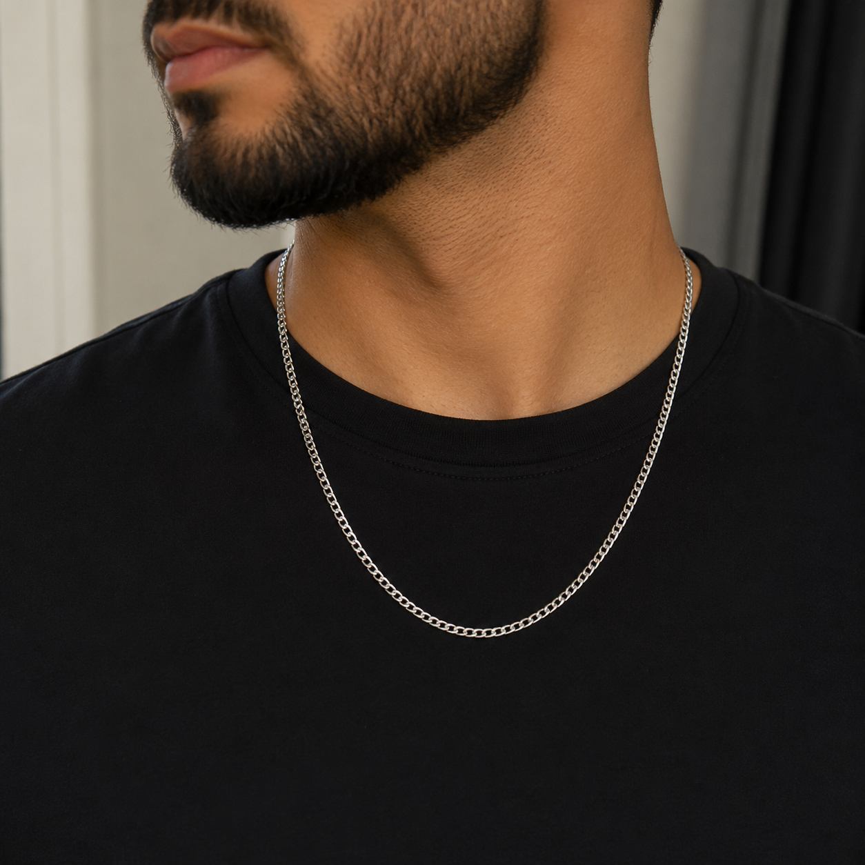 Collier Chaîne Figaro Argenté